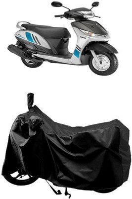 MMSSTAR Waterproof Two Wheeler Cover for Yamaha(Alpha BS6 BS6, Black)