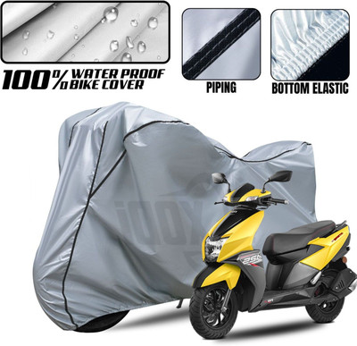 SThanaveX Waterproof Two Wheeler Cover for TVS(Ntorq 125, Silver, Black)
