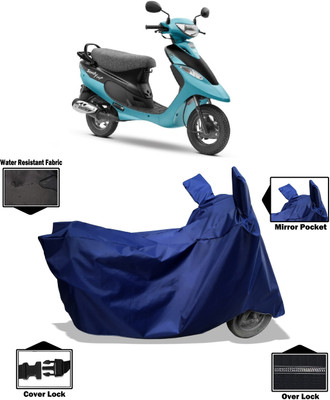 Amexride Two Wheeler Cover for TVS(Scooty Pep Plus BS6, Blue)