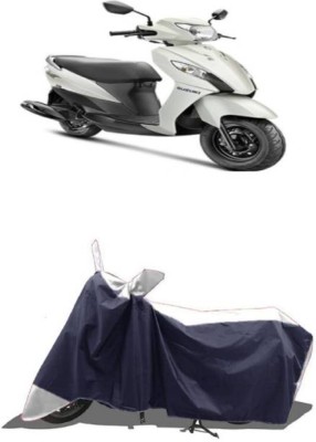 RAAMKM Two Wheeler Cover for Hero, Honda, Bajaj, TVS, Yamaha(GF 125, White, Black)