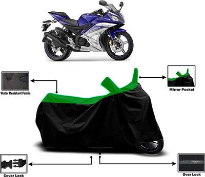 Amexride Two Wheeler Cover for Yamaha(YZF-R15 V2 BS6, Green)