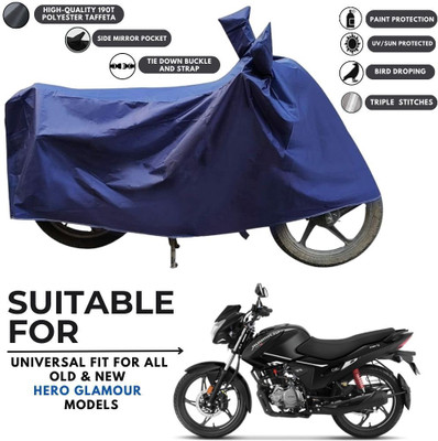 MADAFIYA Two Wheeler Cover for Hero(New Glamour, Blue)