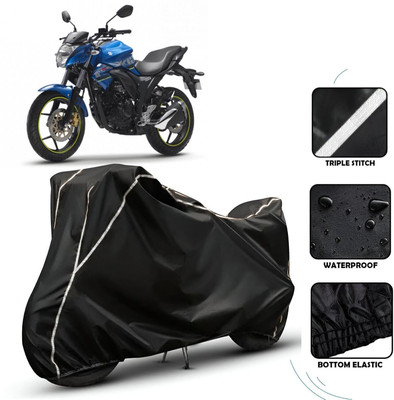 OliverX Waterproof Two Wheeler Cover for Suzuki(Gixxer, Black)
