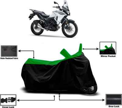 Amexride Two Wheeler Cover for Kawasaki(Versys X 300, Green)