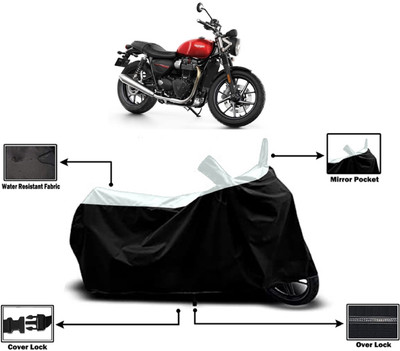 Amexride Two Wheeler Cover for Triumph(Street Twin BS6, White)