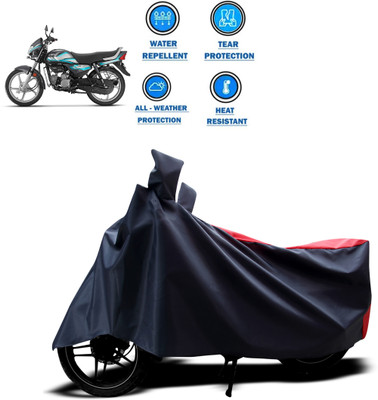 DeepShakshi AUTOMOTIVE Two Wheeler Cover for Hero(HF Deluxe, Red, Black)