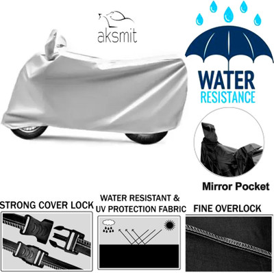 aksmit Two Wheeler Cover for Bajaj(Pulsar 150, Silver)
