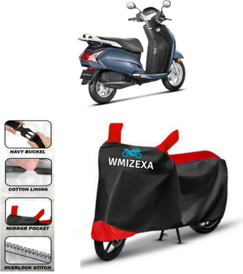 WMIZEXA Two Wheeler Cover for Honda(Activa 125, Red, Black)