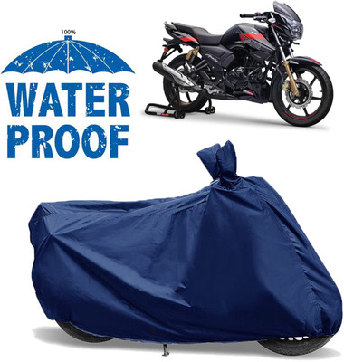 AUTOCAD Waterproof Two Wheeler Cover for TVS(Apache RTR 200 4V, Blue)
