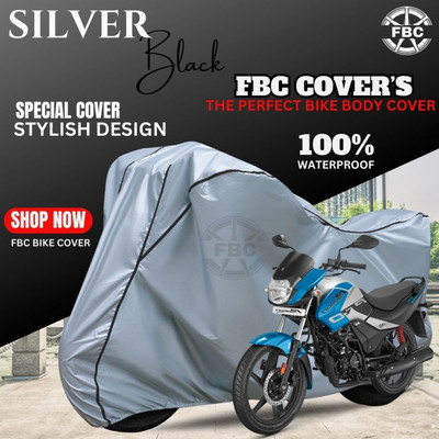 FBC Waterproof Two Wheeler Cover for Hero(Passion, Silver)