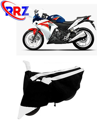 RRZ Waterproof Two Wheeler Cover for Honda(CBR 250R, Black, White)