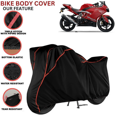 kerwa Waterproof Two Wheeler Cover for TVS(Apache RR 310, Black, Red)