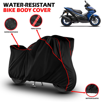 GKG Waterproof Two Wheeler Cover for Yamaha(Aerox 155 Maxi, Black, Red)