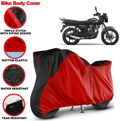 Grizzly Waterproof Two Wheeler Cover for Bajaj(CT 125X, Black, Red)