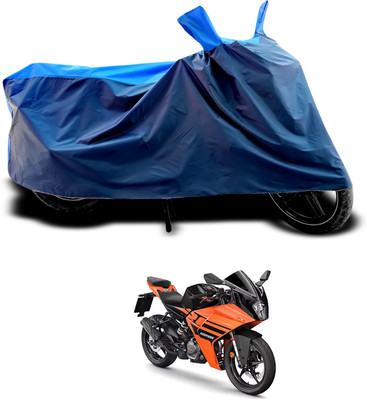 CODOKI Waterproof Two Wheeler Cover for KTM(RC 125, Black, Blue)