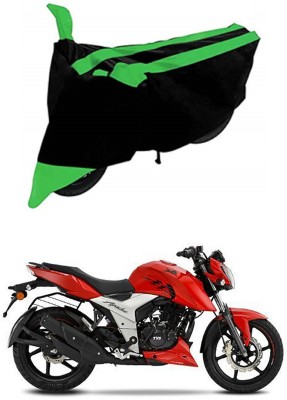 AUTOGARH Two Wheeler Cover for TVS(Apache RTR 160 4V, Green, Black)