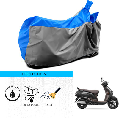 ANTHUB Waterproof Two Wheeler Cover for Suzuki(New Access 125, Grey, Blue)