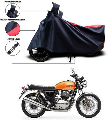 SEBONGO Waterproof Two Wheeler Cover for Royal Enfield(Red, Black)