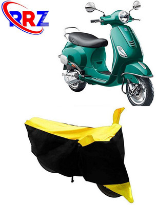 RRZ Waterproof Two Wheeler Cover for Vespa(Vespa VXL 150, Black, Yellow)