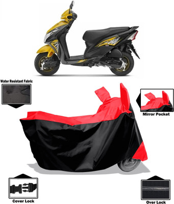 Amexride Two Wheeler Cover for Honda(Dio, Red)