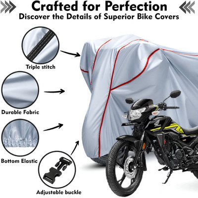 Shiv Kanha Waterproof Two Wheeler Cover for Honda(SP 125, Silver, Red)
