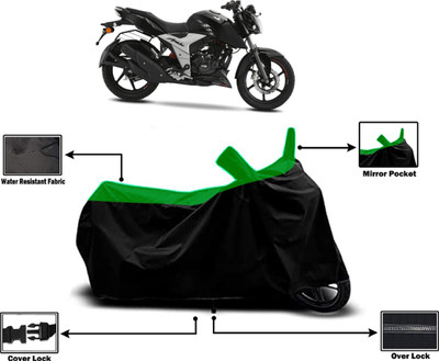 Amexride Two Wheeler Cover for TVS(Apache RTR 160 4V, Green)