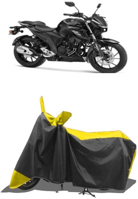 SUGASHRI Waterproof Two Wheeler Cover for Yamaha(FZ25, Yellow, Black)