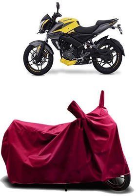 KEDIT Two Wheeler Cover for Bajaj(Pulsar NS200, Maroon)