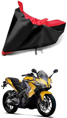 AutoGalaxy Waterproof Two Wheeler Cover for Bajaj(Pulsar SS400, Red, Black)
