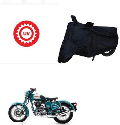 MMSSTAR Waterproof Two Wheeler Cover for Royal Enfield(500, Black)