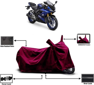 Amexride Two Wheeler Cover for Yamaha(YZF R15 V3.0, Maroon)