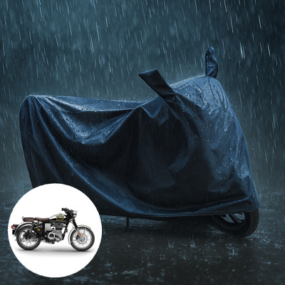 GOSHIV-car and bike accessories Waterproof Two Wheeler Cover for Royal Enfield(Bullet 500, Black)