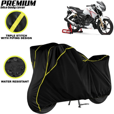kerwa Waterproof Two Wheeler Cover for TVS(Apache RTR 180, Black, Yellow)