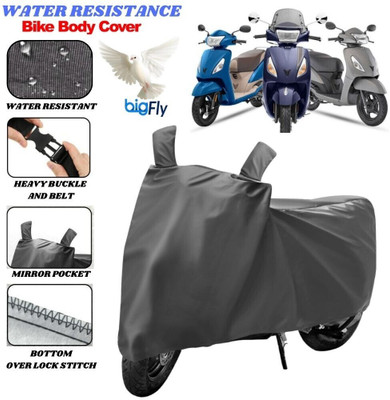 BigFly Two Wheeler Cover for TVS(Jupiter 125, Grey)