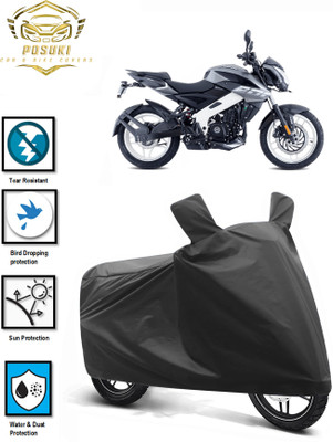 POSUKI Waterproof Two Wheeler Cover for Bajaj(Pulsar NS200, Black)