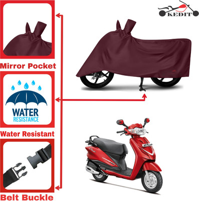 KEDIT Two Wheeler Cover for Hero(Moto Corp Duet, Maroon)