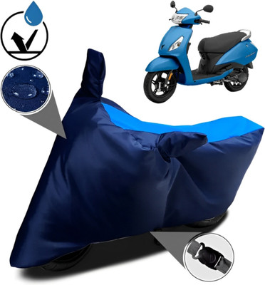 WXR Waterproof Two Wheeler Cover for TVS(Jupiter, Blue)