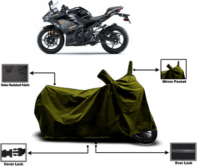 Amexride Two Wheeler Cover for Kawasaki(Ninja 650 BS6, Green)