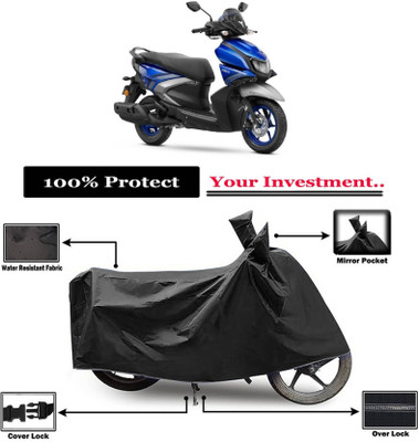 AASHTIK MART Two Wheeler Cover for Yamaha(Ray-ZR 125FI, Black)