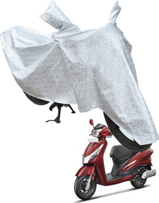 RiderShine Waterproof Two Wheeler Cover for Hero(Duet 125CC, Silver)