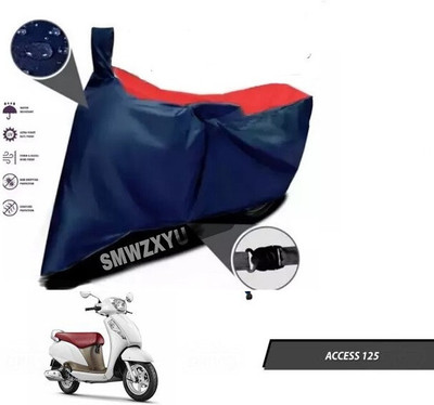 SK AUTO Waterproof Two Wheeler Cover for Suzuki(Red, Blue)