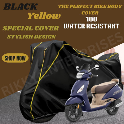 Shiv Kanha Waterproof Two Wheeler Cover for TVS(Jupiter, Black)