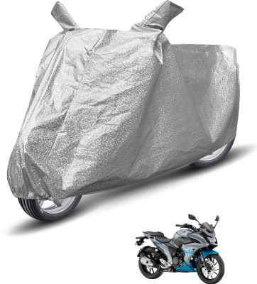 MOCKHE Waterproof Two Wheeler Cover for Yamaha(Fazer, Silver)