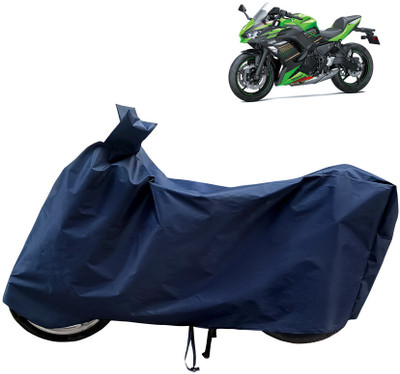 Horseyaart Waterproof Two Wheeler Cover for Kawasaki(Ninja 650 BS6, Blue)