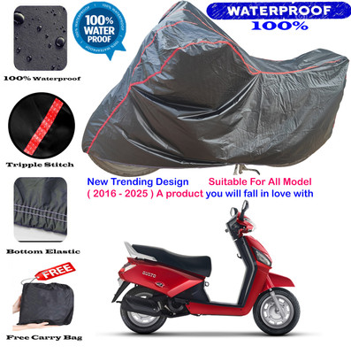 AutoGalaxy Waterproof Two Wheeler Cover for Mahindra(Gusto 125 BS6, Black, Red)