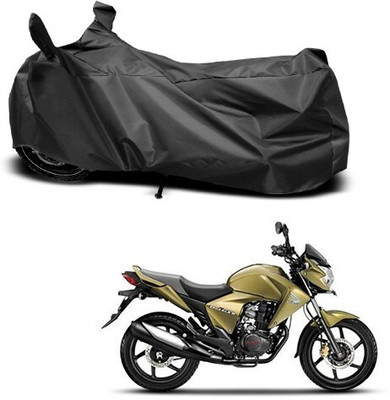MMSSTAR Waterproof Two Wheeler Cover for Honda(Unicorn Dazzler, Black)