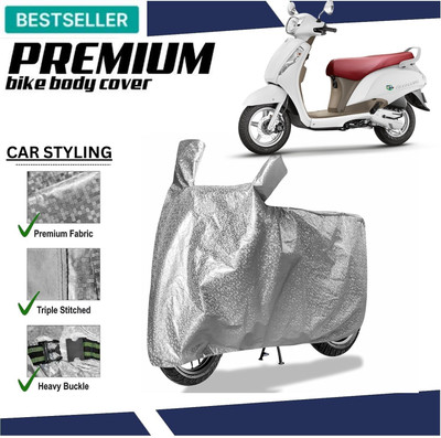 Car Styling Waterproof Two Wheeler Cover for Suzuki(Access, Silver)