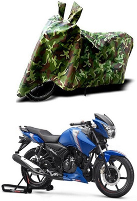 Mdstar Waterproof Two Wheeler Cover for TVS(Apache RTR 160, Green)