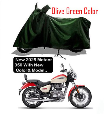 Amexride Two Wheeler Cover for Royal Enfield(Meteor 350, Green)