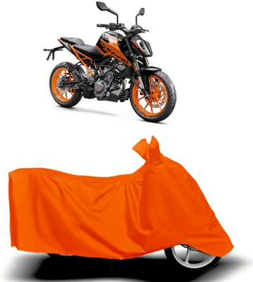 BigFly Waterproof Two Wheeler Cover for KTM(200 Duke, Orange)